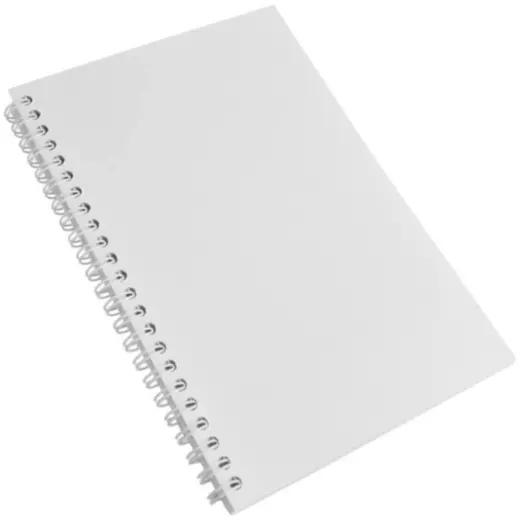 Spiral A5 Notebook White Closed